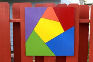 Patchwork Crazy barn quilt located in Staples, MN.